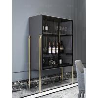 森美人意式简玻璃酒柜靠墙简约装饰储物柜后现代轻奢餐厅边柜展示柜