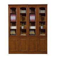 森美人全实木书柜储物柜展示柜书柜置物架玻璃书柜带组合书柜色书柜