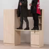 森美人员工单人公寓床大学宿舍铁床上床下桌带柜子书架省空间组合双层床