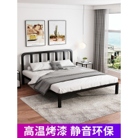 森美人铁架床双人1.8米现代简约轻奢铁艺床公主床北欧单人宿舍铁床1.5米