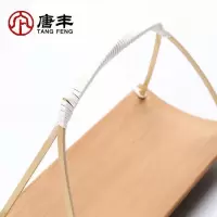 家柏饰(CORATED)竹制提梁茶巾架家用功夫茶道零配毛巾置物架复古提篮收纳架z