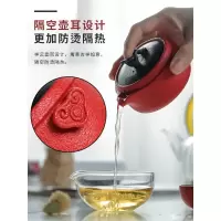 家柏饰(CORATED)快客杯一体收纳如意过滤茶壶玻璃公道杯户外便捷包车载茶具