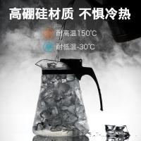 家柏饰(CORATED)玻璃飘逸杯锤纹单壶家用茶壶创意茶道冲泡器一键过滤分茶器
