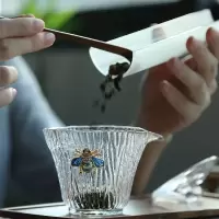 家柏饰(CORATED)玻璃茶具套装家用加厚热高温功夫茶杯盖碗泡茶套装190210