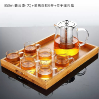 家柏饰(CORATED)玻璃茶壶套装家用高温红茶器过滤泡茶壶加厚热花茶壶单壶