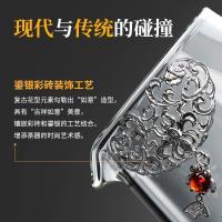 家柏饰(CORATED)鎏银带把公道杯玻璃茶海家用办公分茶器功夫装茶杯简约透明Z