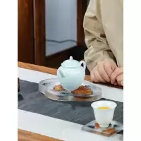家柏饰(CORATED)树脂松木壶承功夫茶杯垫家用干泡盘办公简约小茶盘单层壶托Z