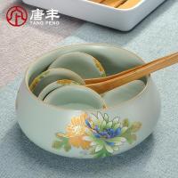 家柏饰(CORATED)复古仿古窑变茶洗笔洗杯洗 茶道零配陶瓷功夫茶具青花茶碗Z