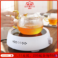 家柏饰(CORATED)家用功夫泡茶壶单个锤纹玻璃过滤冲茶器简约日式花茶壶水壶