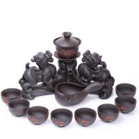 家柏饰(CORATED)整套创意全半自动紫砂功夫茶具套装懒人防烫陶瓷冲茶器泡茶器