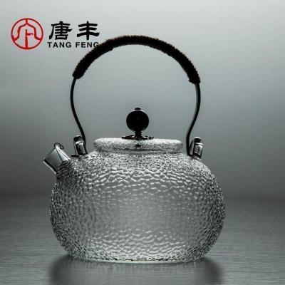 家柏饰(CORATED)玻璃花茶壶泡茶壶高温热玻璃提梁煮水果茶壶下午茶具