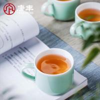 家柏饰(CORATED)陶瓷功夫小茶杯品茗杯带把杯耳杯家用功夫茶具喝茶杯6只套装