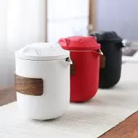 家柏饰(CORATED)旅行功夫茶具便携套装陶瓷泡茶壶简约快客杯一壶四杯