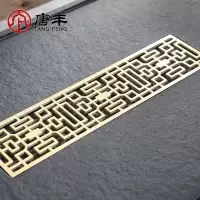 家柏饰(CORATED)石茶盘铜板过滤茶台长方形简约茶海家用大小号排水茶托19018Z