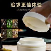 家柏饰(CORATED)羊脂玉旅行茶具套装便捷包户外一壶二杯功夫泡茶过滤190147