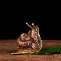 家柏饰(CORATED)蜗牛摆件 创意茶宠饰品铜 铁壶盖置功夫茶具配件彩铜