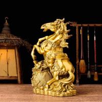 家柏饰(CORATED)马到成功摆件 马摆件工艺品发财马金钱元宝铜大号