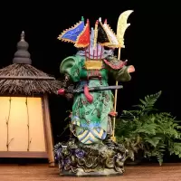 家柏饰(CORATED)九龙关公 武关公像摆件 关二爷神像供奉铜大厅