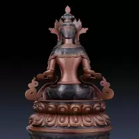 家柏饰(CORATED)长寿佛佛像 铜藏传密宗无量寿佛长寿三尊尼泊尔供奉摆件