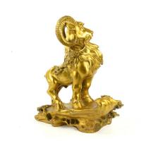 家柏饰(CORATED)领头羊摆件 羊的摆件铜羊洋洋得意办公室桌面摆件商务礼品