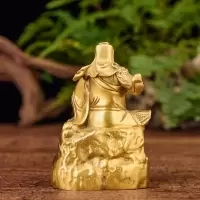 家柏饰(CORATED)关公摆件汽车车内 铜武关二爷佛像车载装饰品
