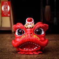 家柏饰(CORATED)舞狮摆件 狮头舞狮舞狮子醒狮摆件佛山狮全铜创意礼品