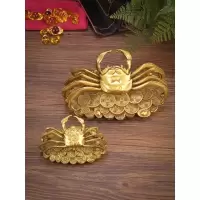 家柏饰(CORATED)铜螃蟹摆件八方来财铜蟹横财将客厅家居装饰品