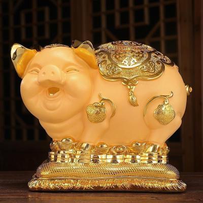 家柏饰(CORATED)金猪摆件生肖发财猪创意工艺品客厅家居摆设酒柜装饰