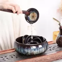家柏饰(CORATED)窑变茶具套装家用天目釉陶瓷西施茶壶整套钧窑盖碗六君子Z