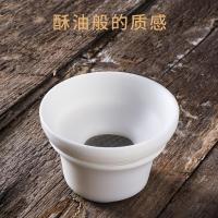 家柏饰(CORATED)羊脂玉茶漏陶瓷茶具过滤网茶滤茶水分离过滤器泡茶摆件190156