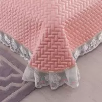 家柏饰(CORATED)60天丝凉席三件套纯色蕾丝空调软席子加厚1.8m1.5m床水洗冰丝床盖