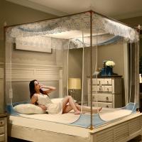 家柏饰(CORATED)新款蚊帐三开拉链1.5m床蒙古包1.8m床双人家用1.2米坐床式支架