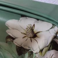 家柏饰(CORATED)白木兰花纹彩绘席子水牛皮凉席1.5米1.5米1.8米三件套头层