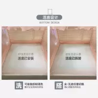 家柏饰(CORATED)新款三开拉链蚊帐家用1.5m蒙古包1.8m床夏儿童防摔支架活底纹帐