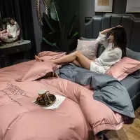 家柏饰(CORATED)60支长绒棉刺绣四件套全棉全棉欧式床单被套床笠1.8m床上用品