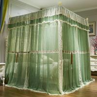家柏饰(CORATED)廷落地蚊帐三开不锈钢支架1.5m1.8米床双人家用公主风纹账