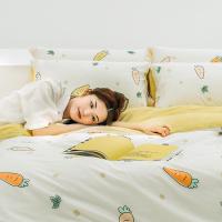 家柏饰(CORATED)四件套全棉全棉套件少女三件套床单1.8m嘟嘟萝卜君Y