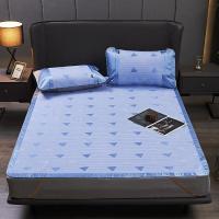 家柏饰(CORATED)夏季提花凉席冰丝席三件套可折叠单双人空调席三角格调