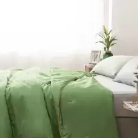 家柏饰(CORATED)家纺60支长绒棉空调被全棉简约全棉纯色夏凉被青春牛油果绿