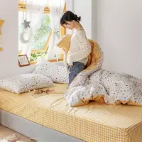 家柏饰(CORATED)小清新全棉四件套学生宿舍全棉床上用品床单被套春夏三件套小碎花