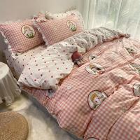 家柏饰(CORATED)风全棉全棉四件套小清新韩式床上用品宿舍床单三件套儿童被套4