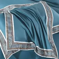 家柏饰(CORATED)60支长绒棉四件套全棉全棉贡缎刺绣埃及棉床上用品双人床单被套