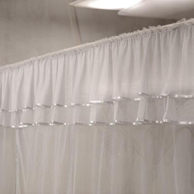 家柏饰(CORATED)u型导轨蚊帐可伸缩加密廷落地双层公主风家用1.5m1.8米床