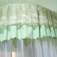 家柏饰(CORATED)新款u型轨道导轨蚊帐家用1.8m床加密加厚公主风免安装1.5纹账