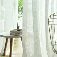 家柏饰(CORATED)现代素色窗纱纯白纱帘成品纱帘客厅阳台卧室定制飘窗挂钩阳台韩式