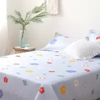 家柏饰(CORATED)冰丝席床单式凉席三件套席子双人1.5m1.8m床可折叠花味时光