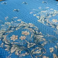 家柏饰(CORATED)冰丝凉席三件套1.8米2空调软席子冰丝夹棉床单折叠夏季床单可机洗