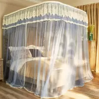 家柏饰(CORATED)加密新款家用导轨蚊帐1.8m床u型轨道2米公主风加厚纹账1.5免安装