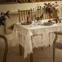 家柏饰(CORATED)法式复古蕾丝桌布北欧风长方形家用茶几餐桌布艺
