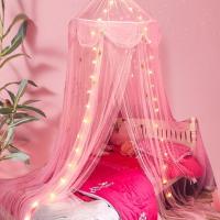 家柏饰(CORATED)少女心床头蚊帐床幔公主床头帘幔纱欧式装饰纱帘卧室